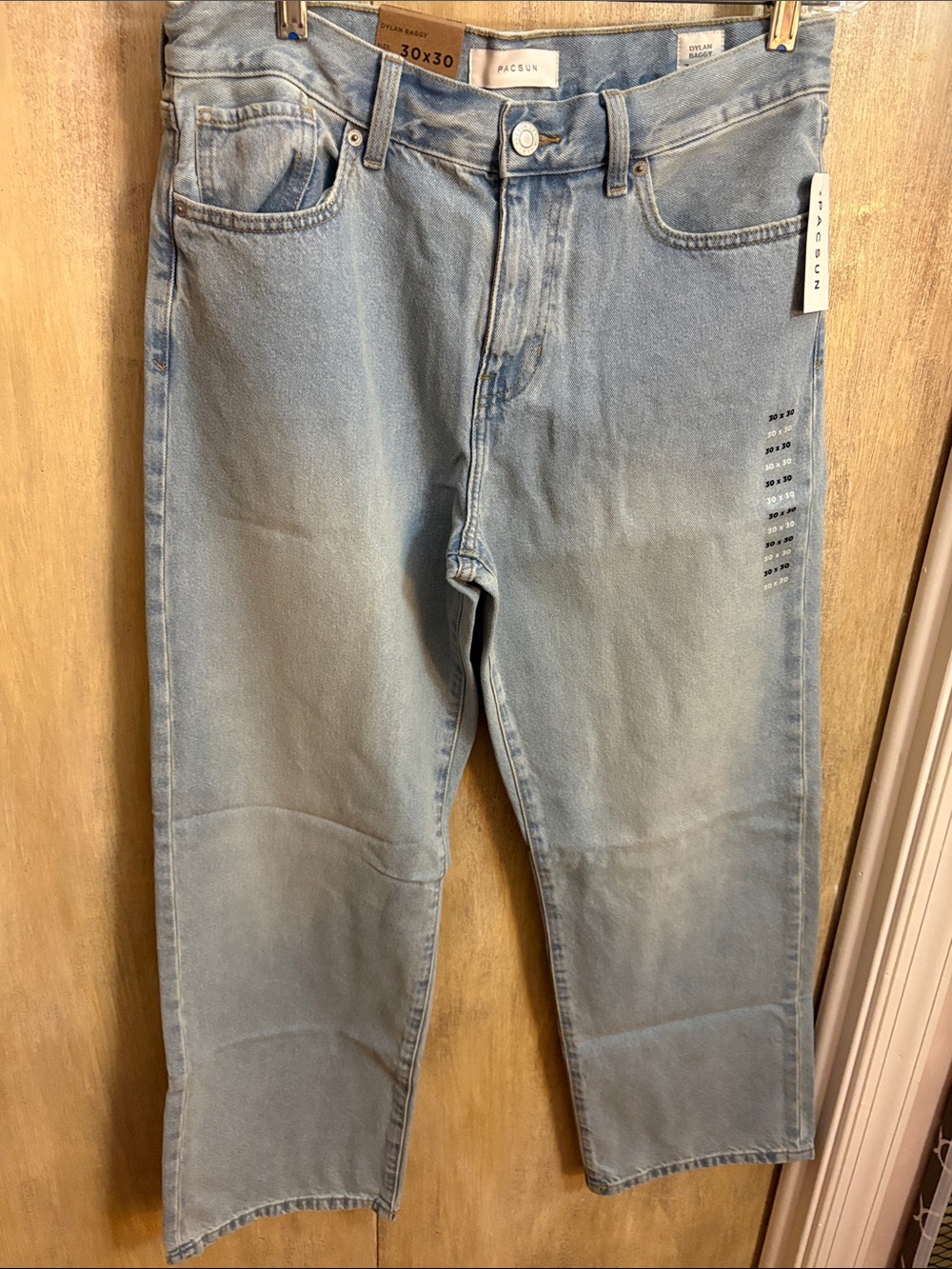 PacSun Men's Dylan Baggy Relaxed Light Blue Denim Jeans 30x30 NWT
